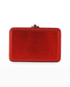 Judith Leiber Crystal-embellished Slim Slide Clutch Bag In Red