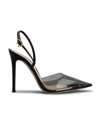 Gianvito Rossi Vernice Plexi Slingback Pumps In Black