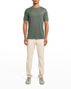 Theory Essential Crewneck Short Sleeve Tee In Balsam Green