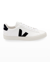 VEJA CAMPO BICOLOR LEATHER LOW-TOP SNEAKERS