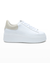 Ash Moby 02 Sneakers In White Leather In White/eggnog