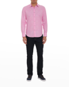 Robert Graham Men's Highland Stretch Cotton Jacquard Sport Shirt In Light Pink