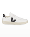 VEJA V10 LEATHER PLATFORM SNEAKERS