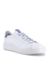 Santoni Men's Part Bicolor Leather Low-top Sneakers In White