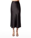 GALVAN VALETTA SATIN MIDI SKIRT