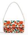 Staud Tommy Floral Shoulder Bag In Orange/white