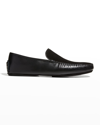 Manolo Blahnik Men's Mayfair Suede-leather Loafers In Navy