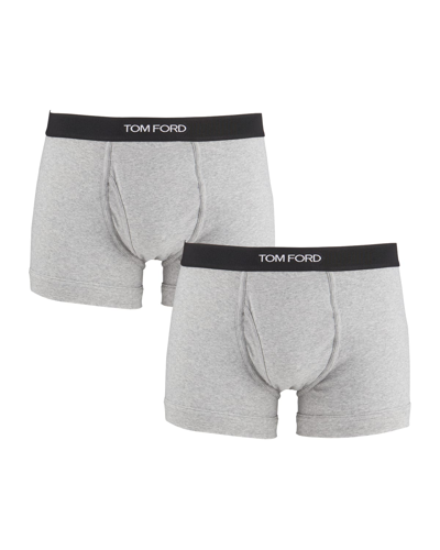 TOM FORD MEN'S 2-PACK SOLID JERSEY BOXER BRIEFS