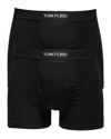 Tom Ford Mens Black Logo-embroidered Cotton-blend Jersey Boxers In Black