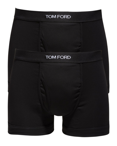 TOM FORD MEN'S 2-PACK SOLID JERSEY BOXER BRIEFS