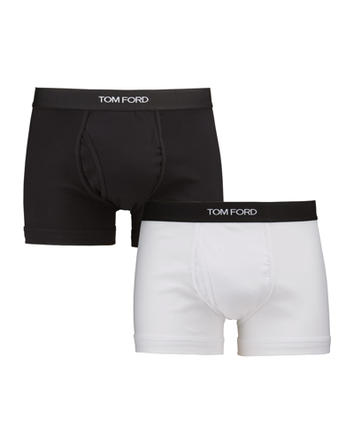 TOM FORD MEN'S 2-PACK SOLID JERSEY BOXER BRIEFS