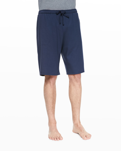 Derek Rose Men's Luxe Micromodal Lounge Shorts In Navy