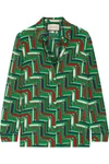 GUCCI PRINTED SILK CREPE DE CHINE SHIRT