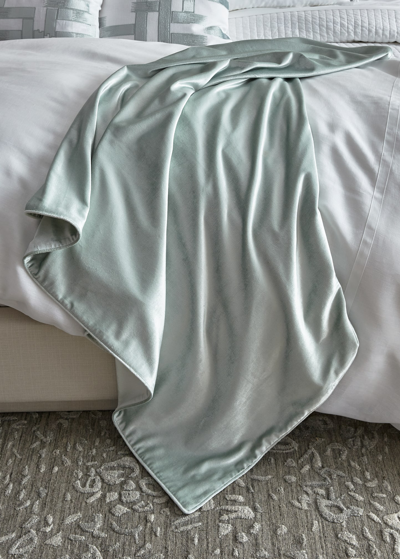 Lili Alessandra Cyprus Throw Blanket, 50" X 90" In Aquamarine
