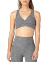 Beyond Yoga Spacedye Lift Your Spirits Active Bra In Black / White
