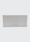 Judith Leiber Envelope Beaded Clutch Bag In Silver