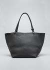 The Row Park Leather Shopper Tote Bag In Blue