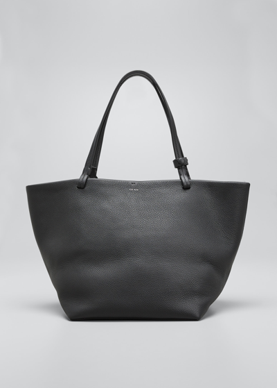 The Row Park Leather Shopper Tote Bag In Blue