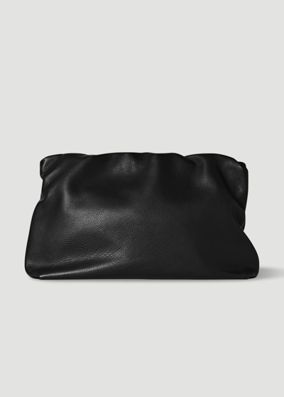 The Row Bourse Calfskin Clutch Bag In Black