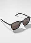 Cartier Men's Round Acetate Sunglasses In Tortoise Shell