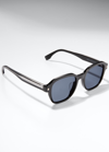 Fendi Men's Round Acetate Sunglasses In Black/blue