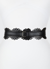 Alaïa Thin Openwork Corset Belt In Blanc Optique