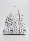 Alaïa Mina Mini Cutout Top Handle Bag In Nuage