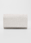 Judith Leiber Fizzy Crystal Flap Clutch Bag In Silver