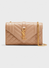 Saint Laurent Small Ysl Monogram Leather Satchel Bag In Natural/multi