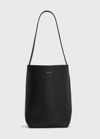 The Row Park Medium North-south Tote Bag In Black