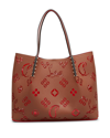 Christian Louboutin Cabarock Large Loubinthesky Perforated Tote Bag In Biscotto