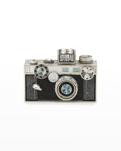 Judith Leiber Camera Clutch Bag, Cosmo Jet In Silver/black