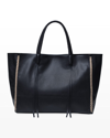 Callista Iconic Stitched Tote Bag In Black