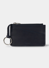 The Row Zip Wallet In Calf Leather In Black