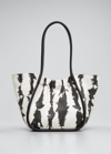 Proenza Schouler Ruched Tie-dye Printed Tote Bag In Forest Green