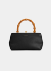 Jil Sander Goji Mini Bamboo Top-handle Bag In Black