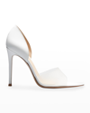 Gianvito Rossi Bree 105mm Pexi Peep-toe D'orsay High-heel Sandals In White/white