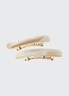 L Erickson Mini Classic Rectangle Barrettes, Set Of 2 In Alba