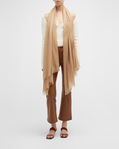 Sofia Cashmere Lightweight Cashmere Scarf In Camel