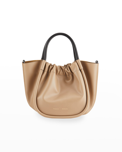 Proenza Schouler Ruched Top Handle Tote Bag In Light Taupe