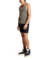 SAINT LAURENT MEN'S STRIPED LINEN-SILK TANK TOP