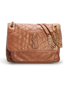Saint Laurent Niki Medium Ysl Quilted Chain Shoulder Bag In Light Burnt