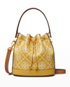 Tory Burch T Monogram Embossed Bucket Bag