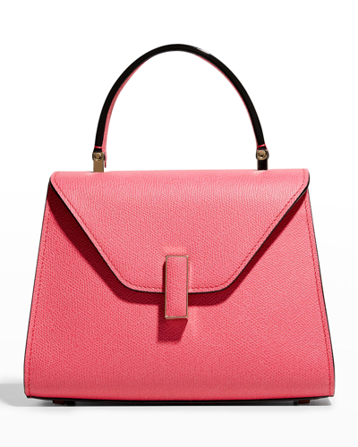 Valextra Iside Mini Leather Satchel Bag In Pfr Fragola