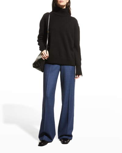 Loro Piana Parksville Cashmere Turtleneck Sweater In Black