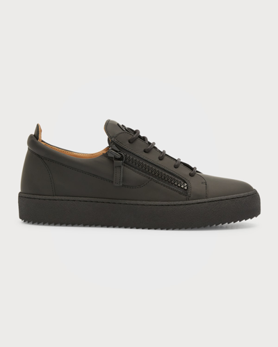 Giuseppe Zanotti Gail Match Low-top Leather Sneakers In Nero