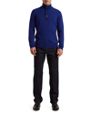 Brioni Men's Mock Neck Cashmere Sweater In Bluette