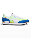 Puma Men's Future Rider Play On Textile Sneakers In White
