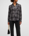 Rails Hunter Plaid Star Button-front Shirt In Iron Black Stars