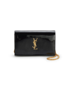 SAINT LAURENT KATE MEDIUM YSL WALLET ON CHAIN IN RIBBED LEATHER